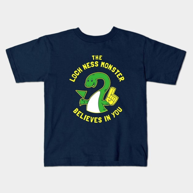 The Loch Ness Monster Believes In You Kids T-Shirt by dumbshirts